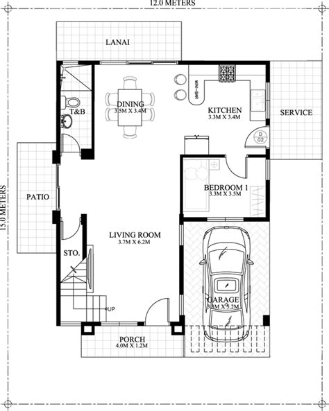 2 Storey 2 Bedroom Floor Plan - floorplans.click