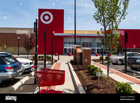 Lancaster, PA, USA - May 2, 2018: A shopping cart in the front of the ...