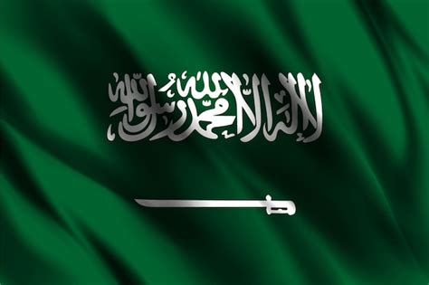 Premium Vector | Saudi arabia flag floating silk background