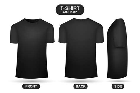 plain black t-shirt mockup template 13387730 Vector Art at Vecteezy