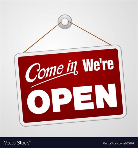 We are open sign Royalty Free Vector Image - VectorStock