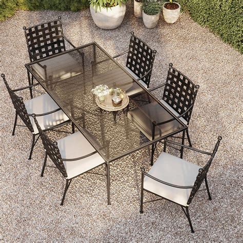 Sunset West French Country Provence Outdoor 7 Piece Dining Set