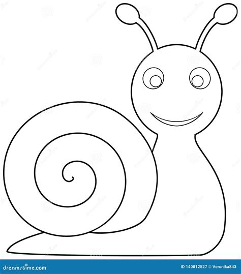 Snail Coloring Page For Children And Adults. Vector Illustration | CartoonDealer.com #109554774