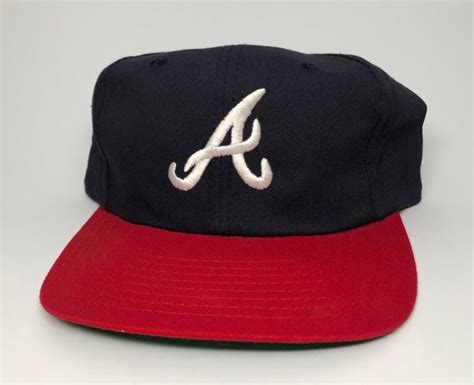 90’s Atlanta Braves Plain Logo Twins MLB Snapback Hat – Rare VNTG