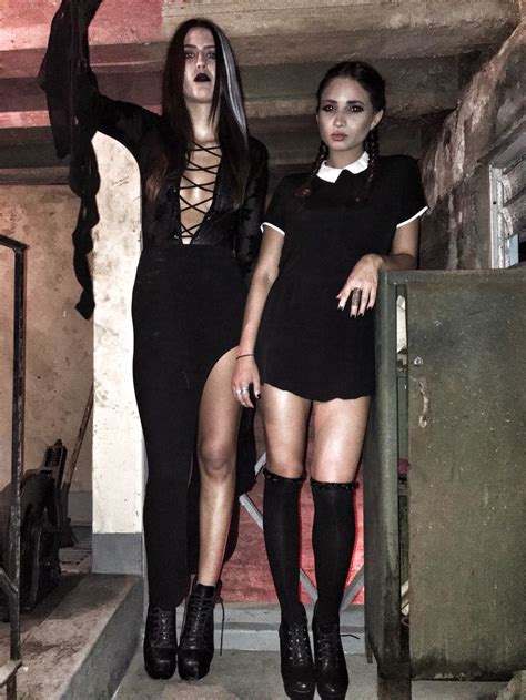 Wednesday Addams and Morticia Addams Halloween Costume The Addams ...