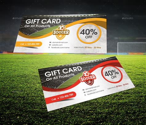 Soccer Gift Card, Print Templates | GraphicRiver