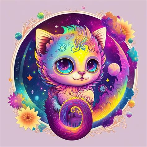 Cute Kitten Character Design Cartoon for Girl and Children Book Stock Illustration ...