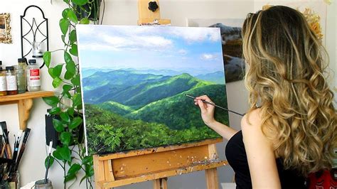 Oil Painting Time Lapse | Mountain Landscape (Where I Got Married!) - YouTube