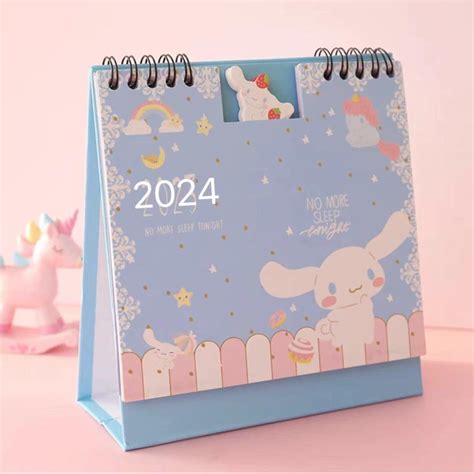 202024 Desk Calendar Cinnamoroll, Doraemon, Hello Kitty, Little Twin ...