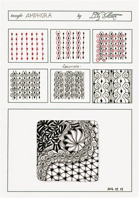 Easy zentangle patterns, Zentangle patterns, Tangle pattern