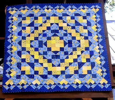 REDUCED! 76 x 76 Inch Handmade Blue and Yellow Patchwork Lap Quilt | Patchwork lap quilt, Quilts ...