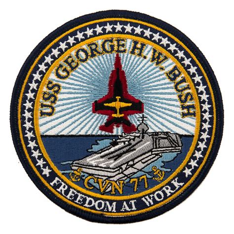 USS George H.W. Bush CVN-77 Ship Patch | Flying Tigers Surplus