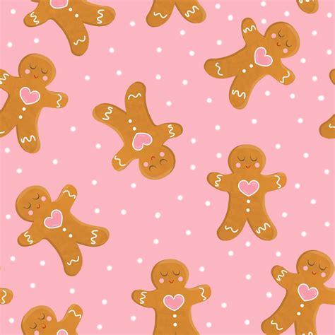 Gingerbread man Christmas pattern illustration | Christmas card art, Christmas illustration ...