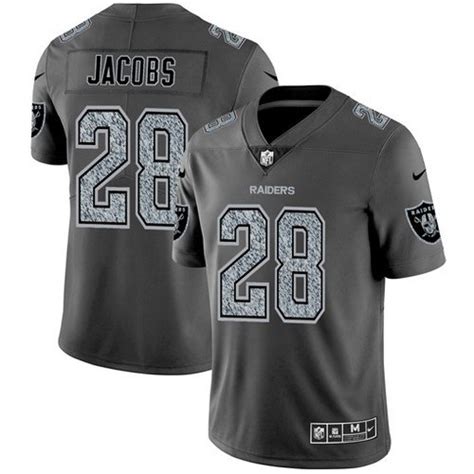 Raiders Josh Jacobs Gray Static Fashion Jersey – US Sports Nation