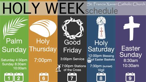 Holy Week Schedule - SFX Joliet