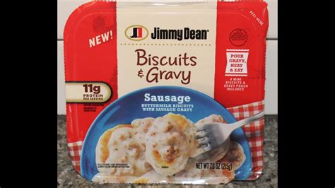 Jimmy Dean Sausage Biscuits & Gravy Review - YouTube