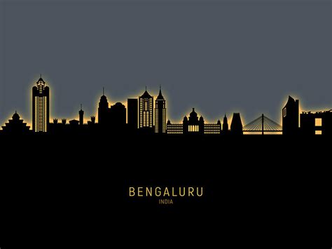 Bengaluru Skyline India Bangalore #10 Digital Art by Michael Tompsett - Fine Art America