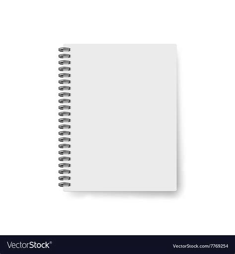 Realistic notebook template blank cover design Vector Image