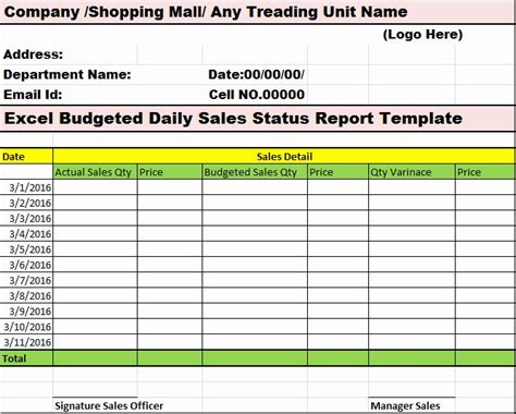 Daily Cash Report Template Excel Lovely Excel Bud Ed Daily Sales Status ...