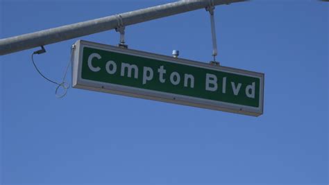 Compton Blvd Street Sign In Compton California Stock Footage Video 11377223 - Shutterstock