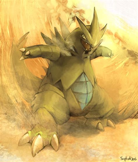 A sandstorm kicked up! by Siplick | Pokemon tyranitar, Pokemon theme ...