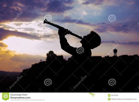 Clarinetist Silhouette stock image. Image of clarinetist - 46133705