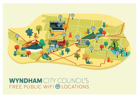 Create stylized map of Wyndham City Council's Public Wifi locations | Freelancer