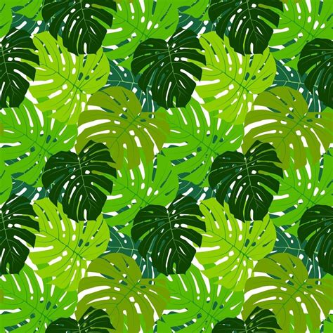 Palm Leaf Seamless Pattern Background Vector Illustration 3365179 ...