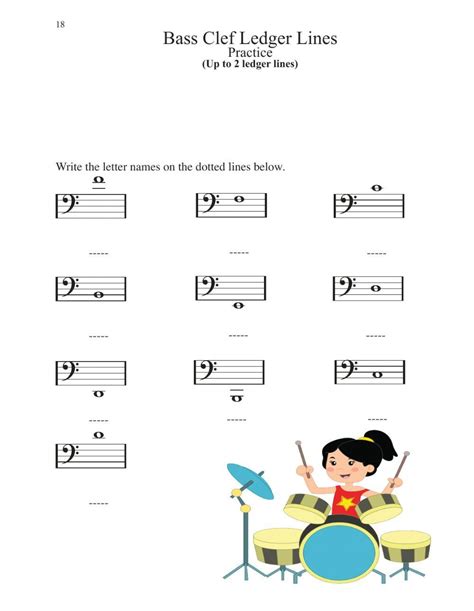 Bass Clef Ledger Lines 18 worksheet | Live Worksheets