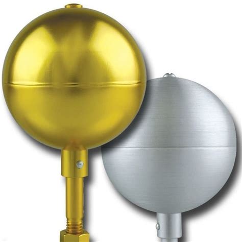 Flagpole Topper Ornamental Ball - Gold and Silver - Flagpole Man