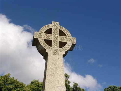 Ancient Celtic Cross Against Sky In Wales Stock Image - Image of emblem, intricate: 6922839