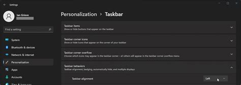 Change Alignment of Windows 11 Taskbar – azurecurve