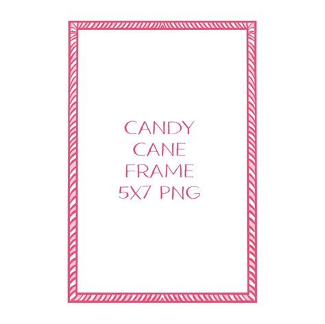 Candy Cane Frame PNG Clip Art - Etsy