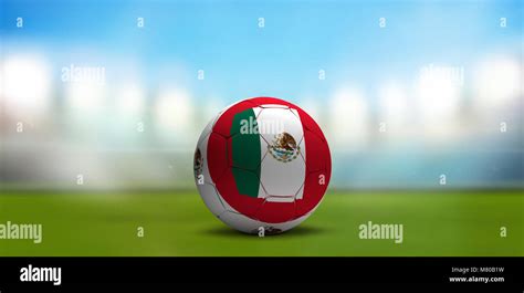 Mexico soccer football ball. Soccer stadium. 3d rendering Stock Photo ...