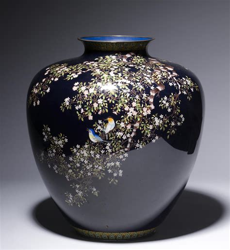 File:Ando Cloisonné Company - Vase with Flowering Cherry and Birds - Walters 44708.jpg ...
