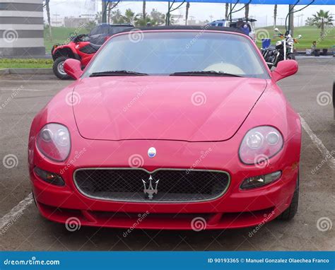 Red Convertible Maserati GranSport in Lima Editorial Image - Image of ...