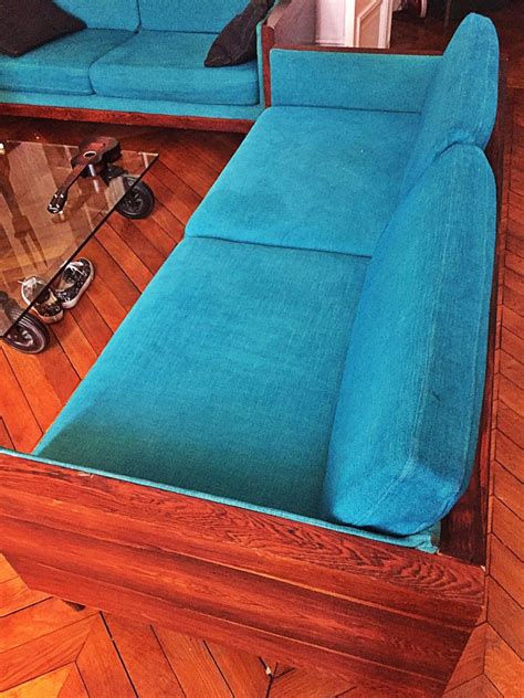 KARLSTAD transformé en canapé années 60 #canapé #ikea #KARLSTAD Bedroom Furniture Sets, Diy ...