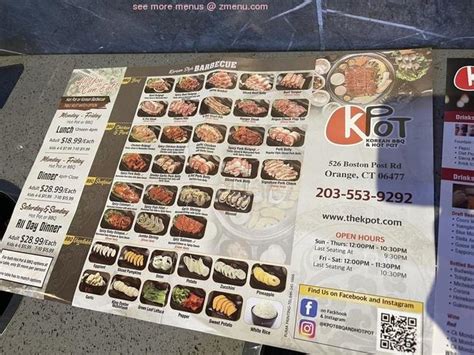 Online Menu of KPOT Korean BBQ & Hot Pot Restaurant, Orange, Connecticut, 06477 - Zmenu