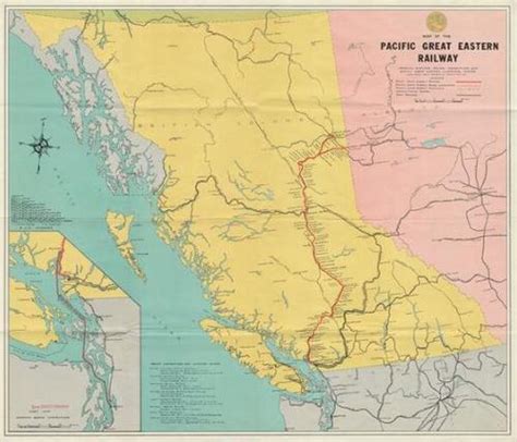 "Map of the Pacific Great Eastern Railway" - Northern BC Archives