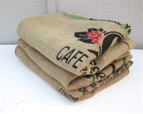 Burlap Coffee Bags 3 Burlap Coffee Sacks Coffee Bags by ZoonVanOom