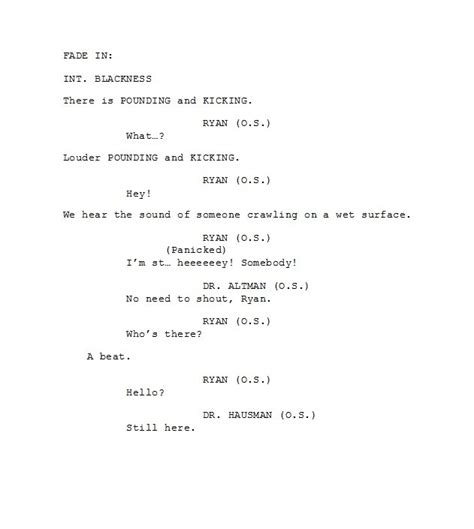 Screenwriting Format Template For Your Needs