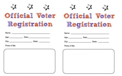 Election Day Craft: Voter Registration Card for Preschooler and Elementary Schoolers