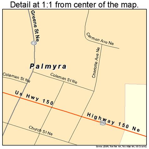 Palmyra Indiana Street Map 1857726