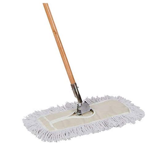 Tidy Tools 18 inch Cotton Dust Mop - 18'' X 5'' Wide Mop Head with Cut Ends (63 Inch Wood Handle ...