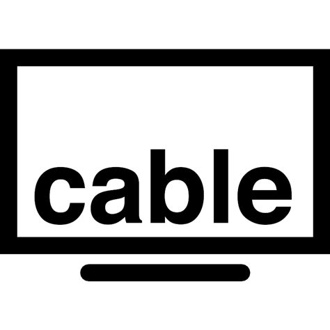 Cable Tv Sign With Monitor Vector SVG Icon - SVG Repo