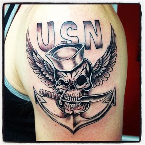 US Navy Shoulder Tattoo - Veteran Ink