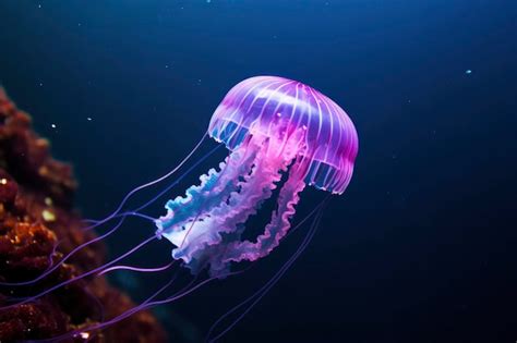 Premium AI Image | Mauve stinger purple jellyfish