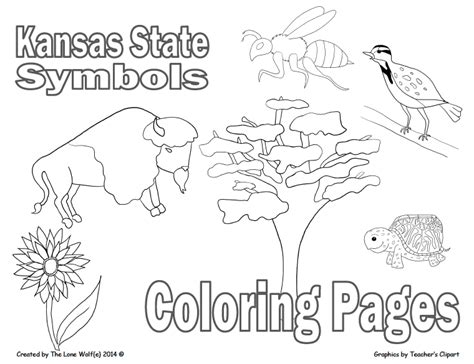 Kansas State Flag Coloring Page