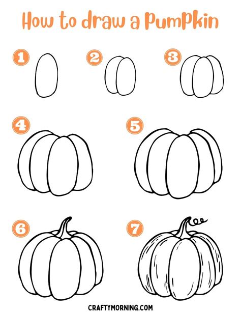 How to Draw a Pumpkin (Easy Step by Step) | Pumpkin drawing, Easy halloween drawings, Halloween ...