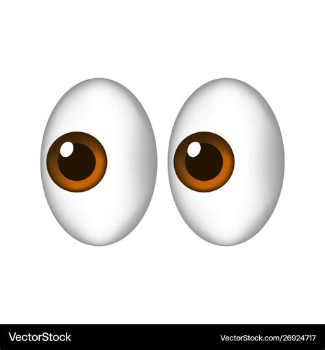 Pair cartoon eyes looking slightly to left Vector Image